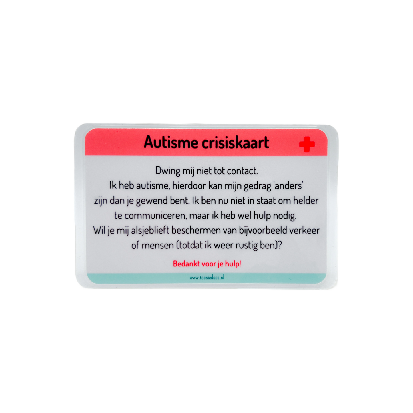 Autisme/autistisch (bankpas formaat)