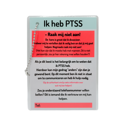 Toosiedoos | PTSS / PTSD Hulpkaart