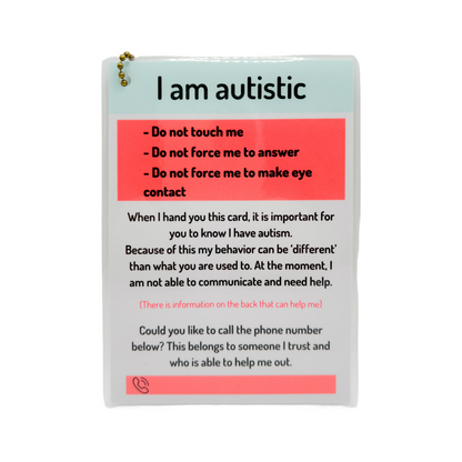 Autisme/ Autistic hulpkaart